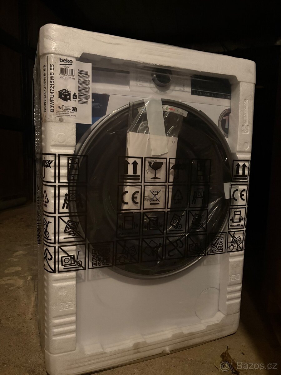 Nová pračka BEKO - ještě zabalená