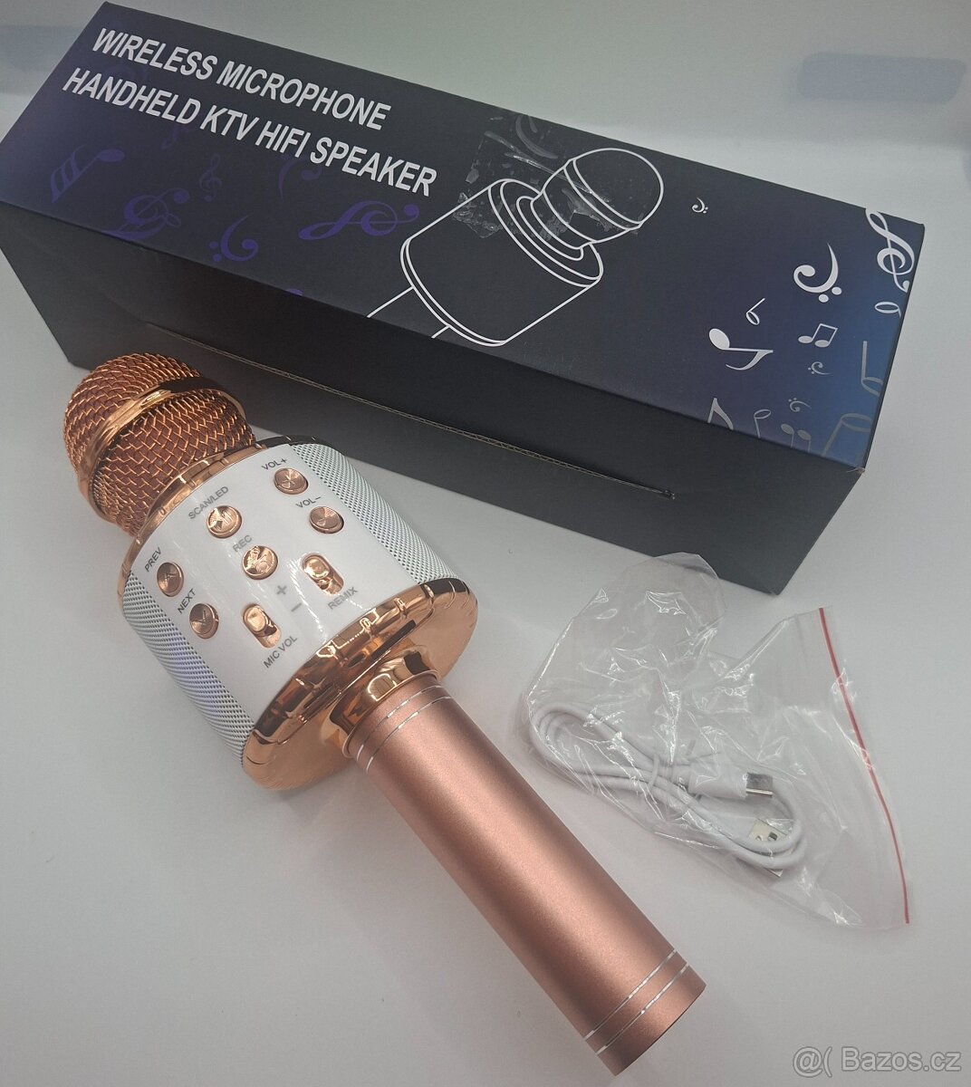 LED karaoke mikrofon pro děti. (nepoužité)