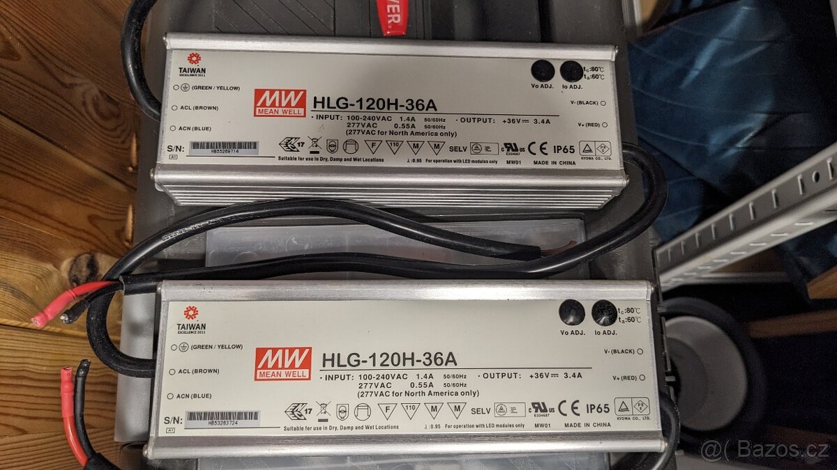 2x Napájecí zdroj Mean Well HLG-120H-36A