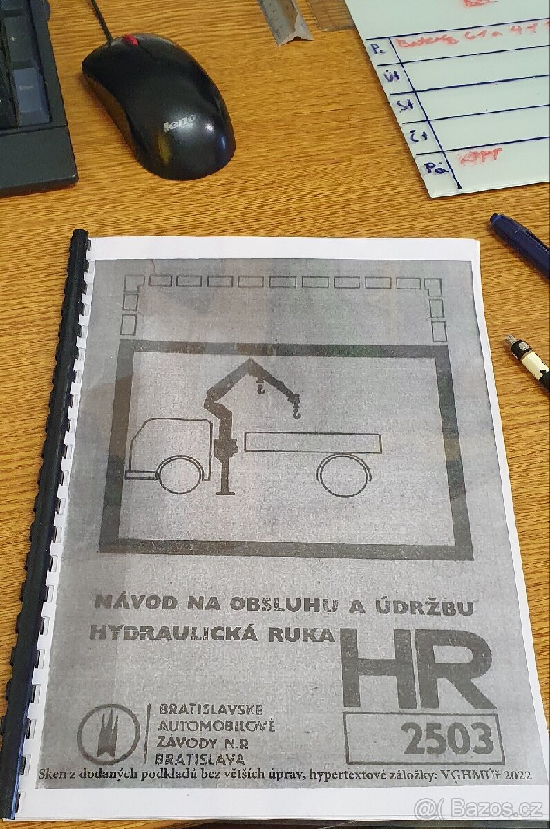 Hydraulická ruka 2503, 3001 atp