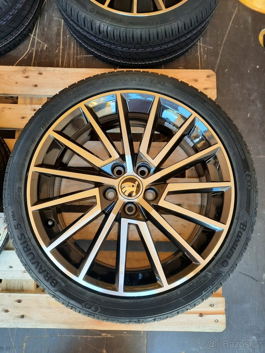 Alu kola Torino 17", 5x100, Barum Bravuris 215/40/R17