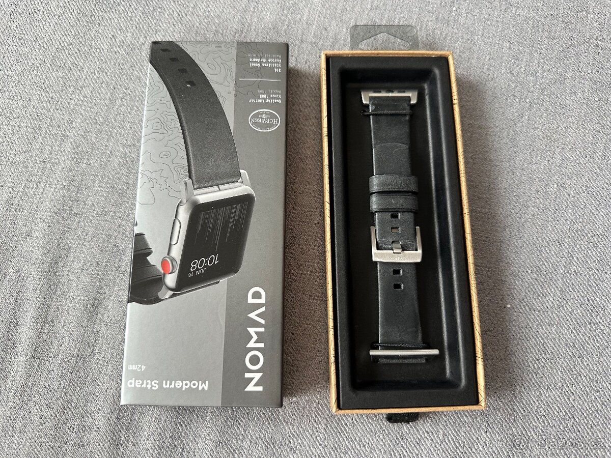 Pásek NOMAD k Apple watch 42/44/45/49mm kožený nový