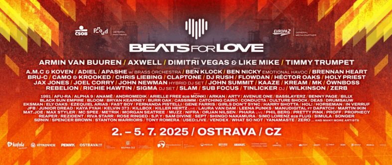 Prodám 4 denní vstupenky na Beats for love B4L 2025