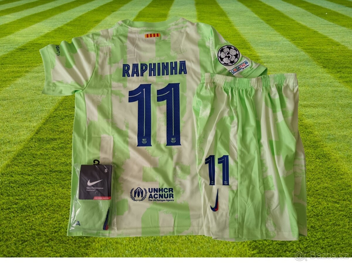 Raphinha zelený dres FCB