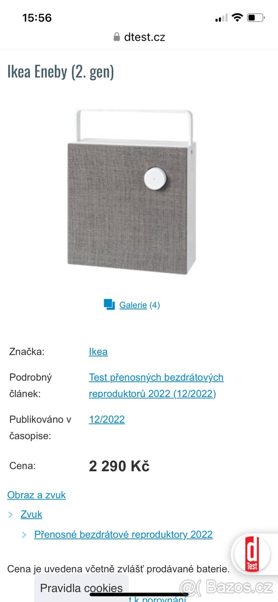 Ikea Eneby bezdrátový bluetooth reproduktor
