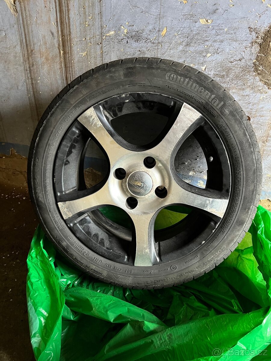 Prodám sadu alu kol et20 s letním pneu Continental