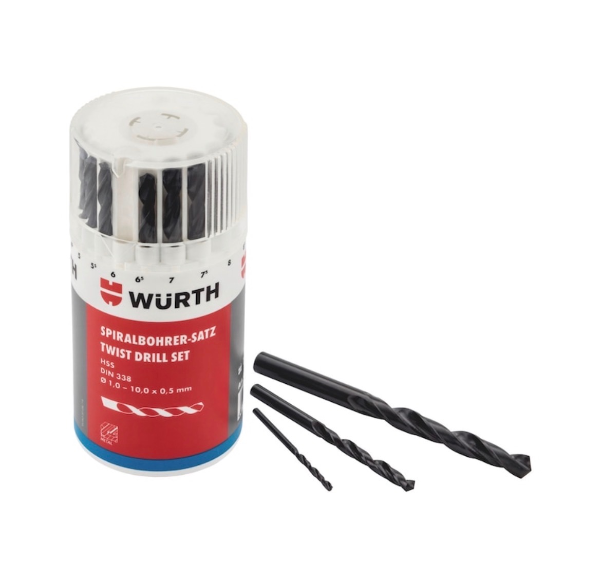 WÜRTH Sada spiralových vrtáků HHS typ RN 19.