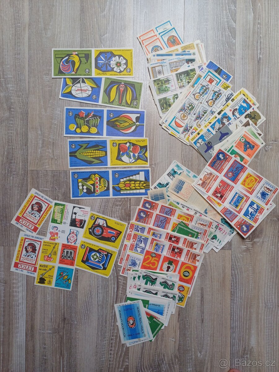 Staré zápalkové nalepky,etikety