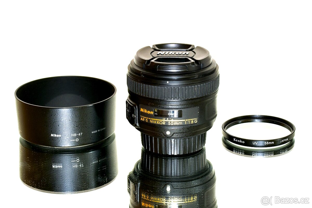 Nikon AF-S Nikkor 50mm 1:1,8 G + UV Kenko TOP STAV