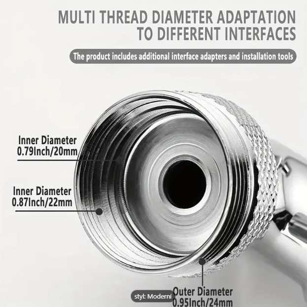 Vodovodní baterie- otočný kovový prodlužovací kohoutek