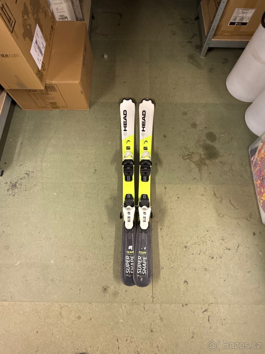 PRODÁM DĚTSKÉ LYŽE HEAD SUPERSHAPE TEAM + VÁZÁNÍ