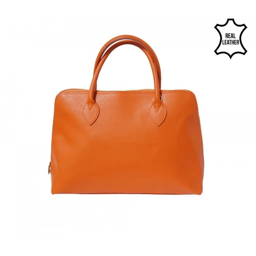 Kožená kabelka z Itálie oranžová Nová nepoužívaná