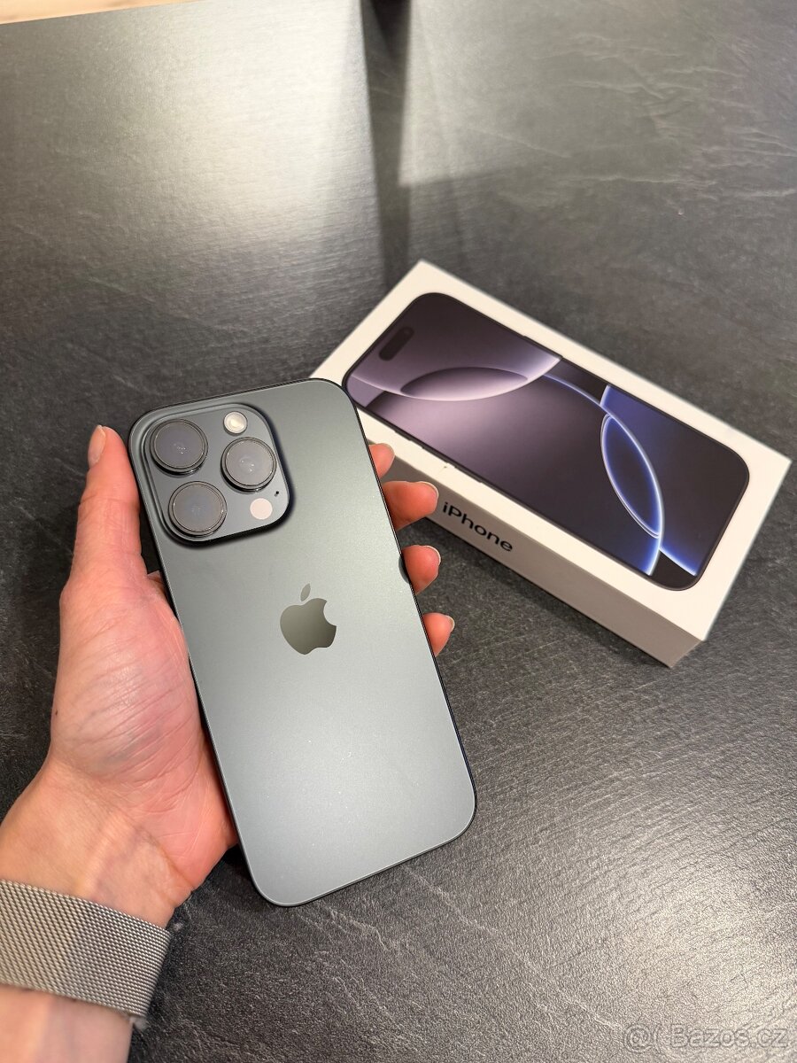 iPhone 16 Pro 128 GB, černý titan