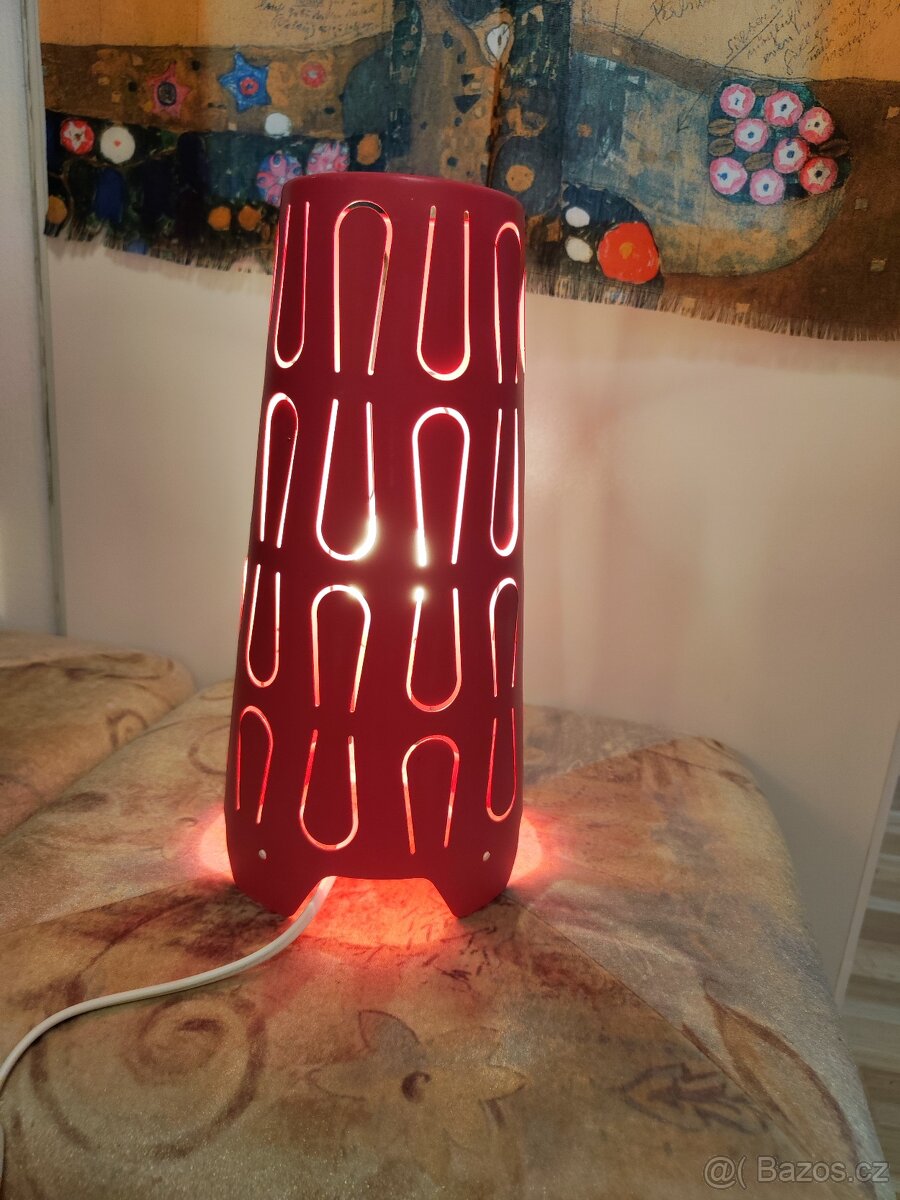 IKEA dětská stolní lampa růžová