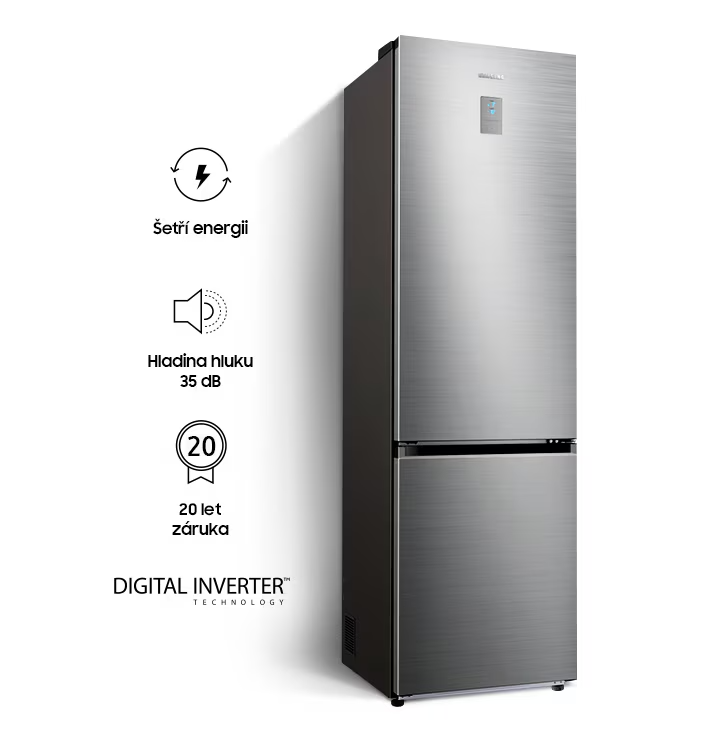 Samsung RB38C676CS9/EF – chytrá kombinovaná lednice s Wi-Fi