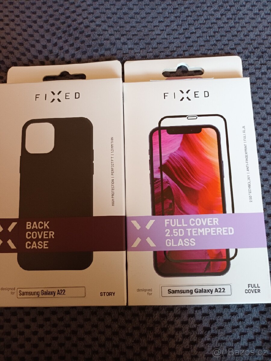 Ochranné sklo a zadní ochranný kryt Samsung Galaxy A22