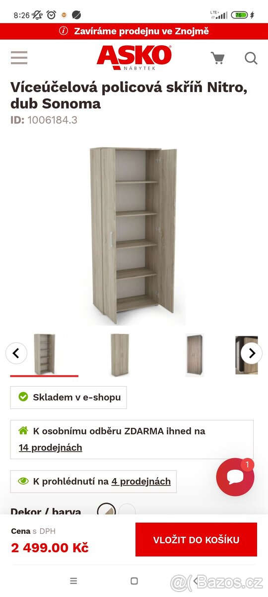Šatní skříň