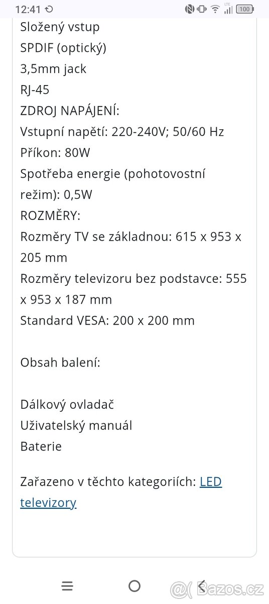 Kruger & Matz Smart TV 43"