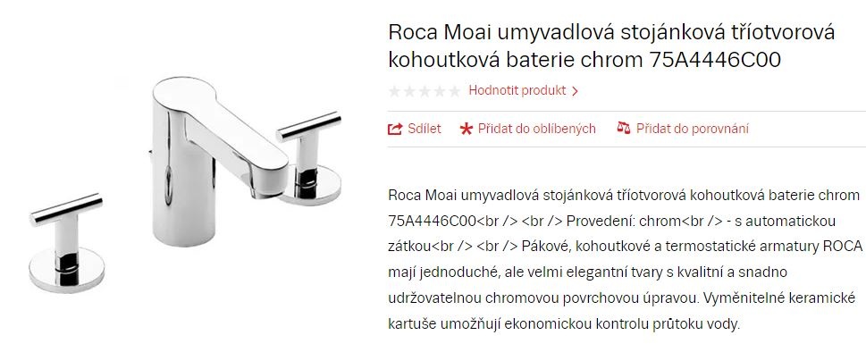 Koupelnová baterie