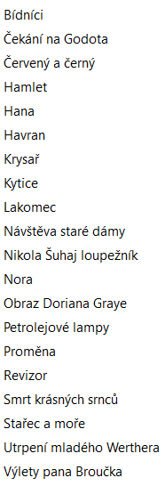 Maturitní otázky z češtiny