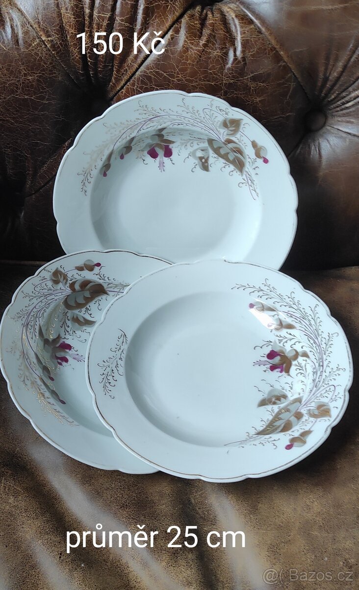 Retro porcelánové talíře