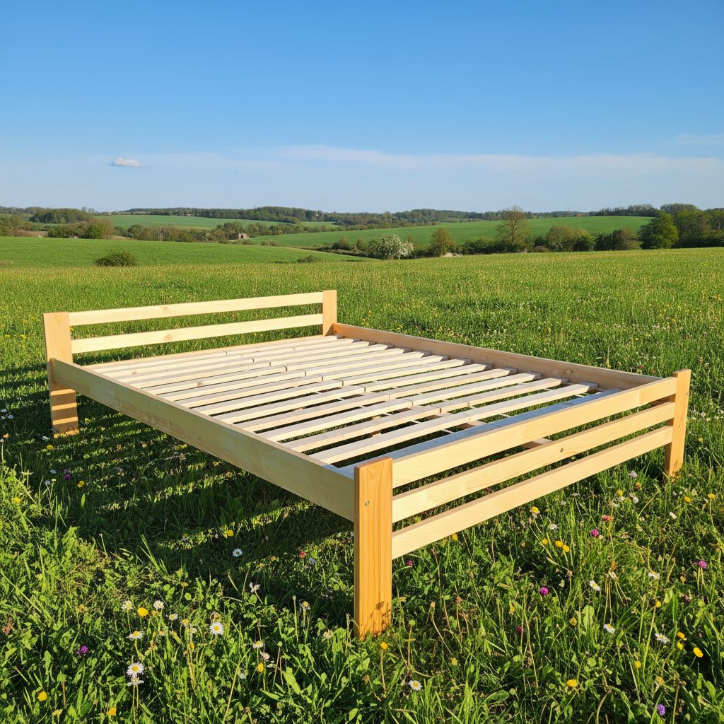 Masivní borovicová postel 160x200 s roštem