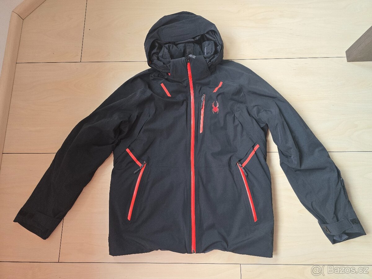 Pánská černá lyžařská bunda Spyder vel. XL