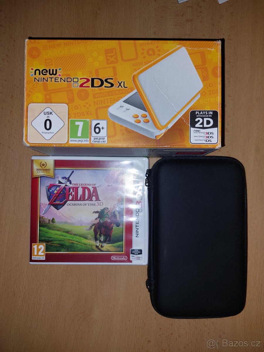 Nintendo 2DS XL + 3 hry + Emulační karta na free hry