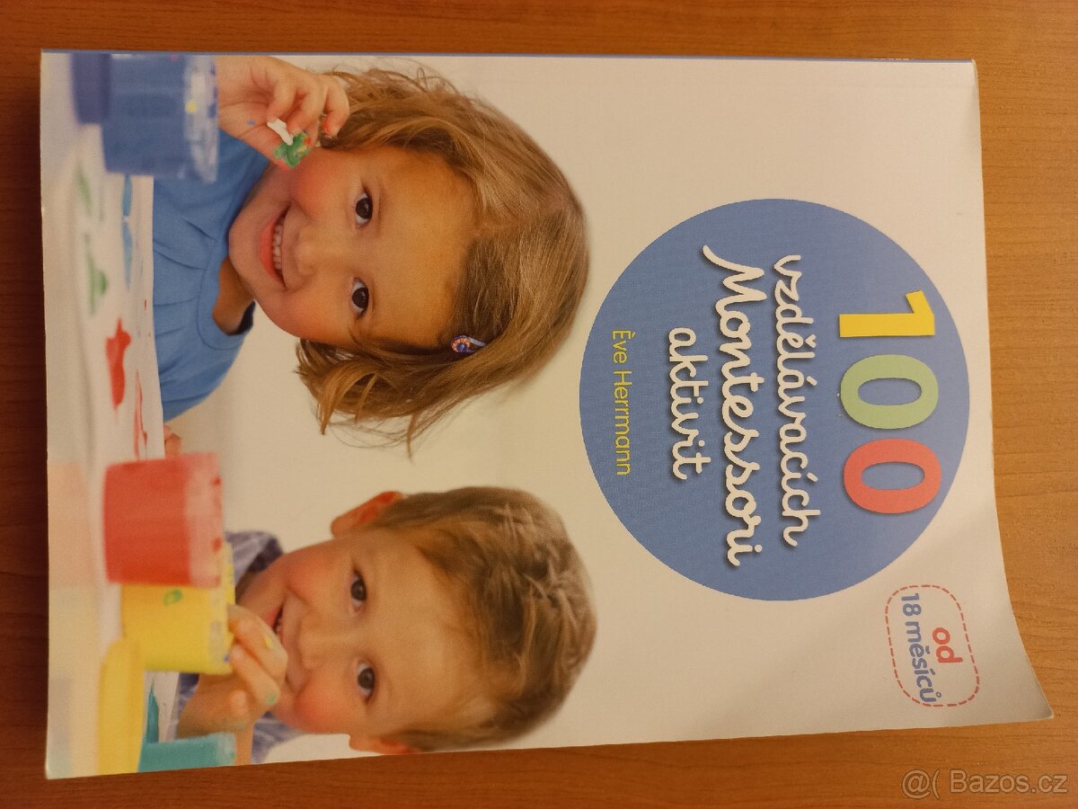 Kniha 100 vzdělávacích montessori aktivit.