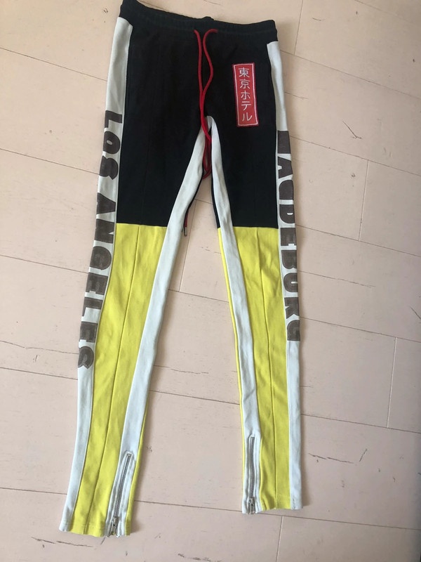 Track Pants black-yellow, size M