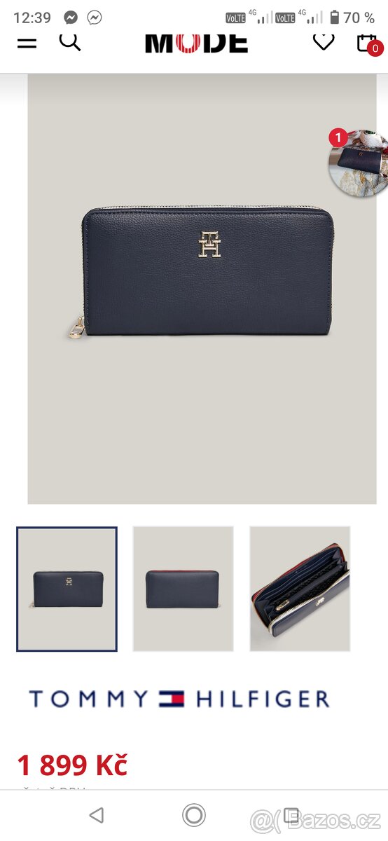 Peněženka Tommy Hilfiger a kabelka LV