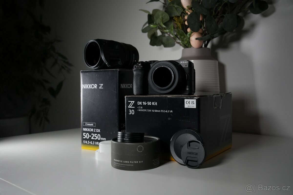 Nikon Z30 (V ZÁRUCE) + 16-50mm + 50-250mm + gimbal