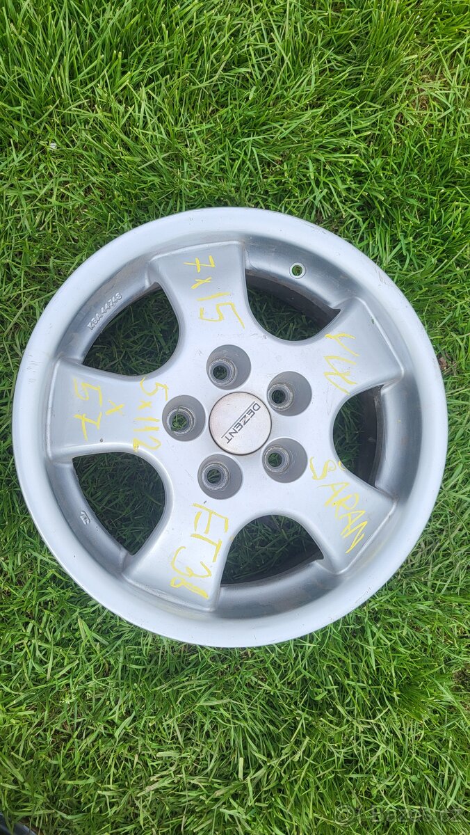 VW Sharan r.v.1999 4x Al disky 7x15÷4xplech 6x15 et49