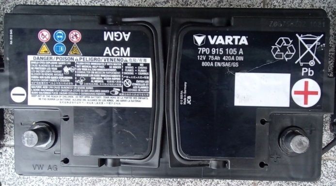 Autobaterie varta AGM start stop 7P0 915 105 A 75ah 800A