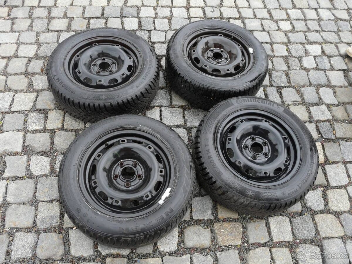 ZIMNÍ PNEU + DISKY ŠKODA VW SEAT 185/60R14