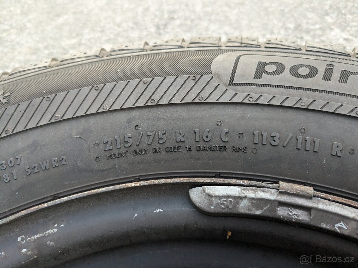 4ks Zimní pneu 215/75 R16 C 113/111 R  disky DUCATO