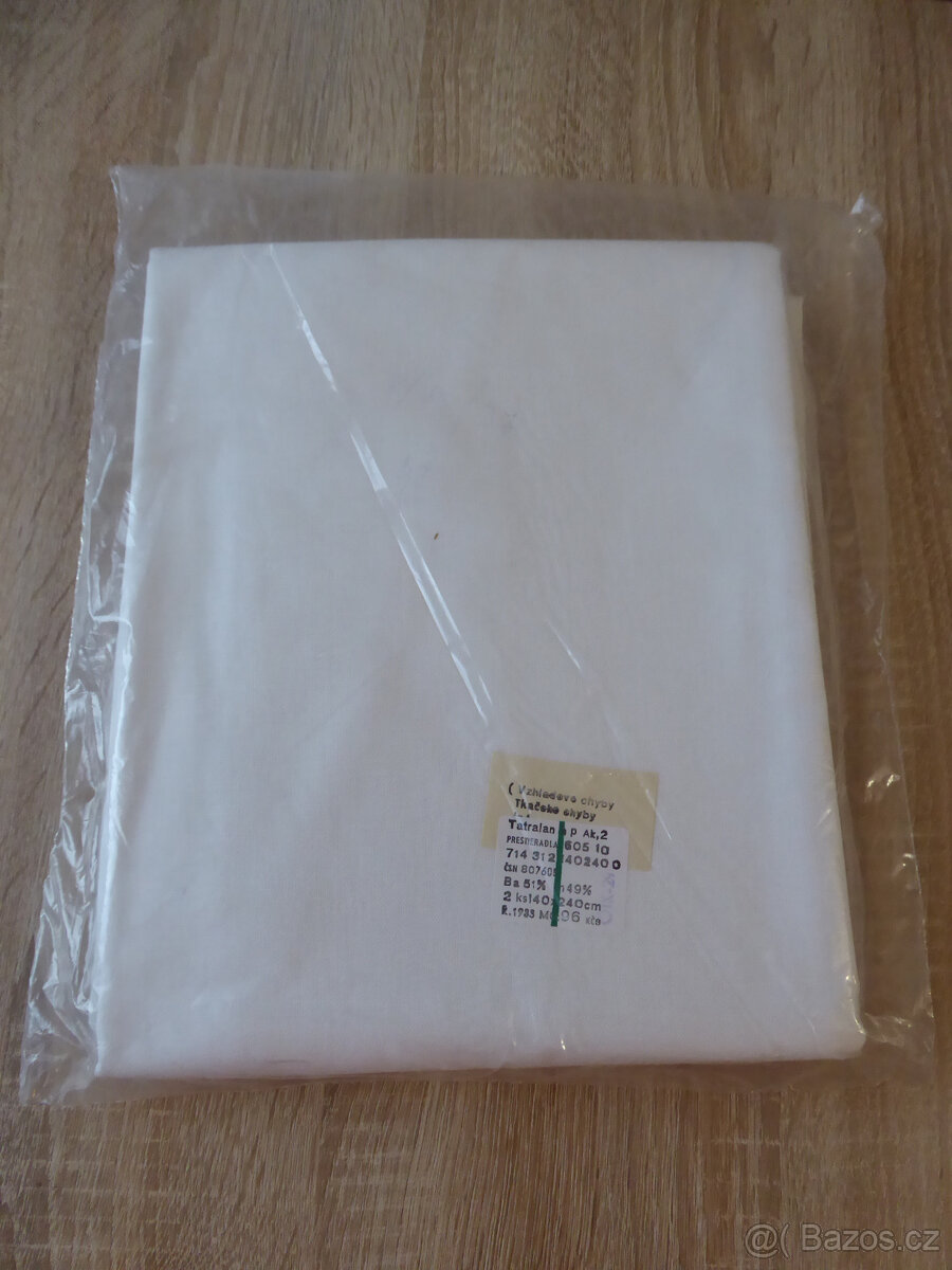 2 x prostěradlo bavlna-len