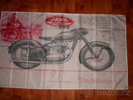 Velký baner veteran moto JAWA 500