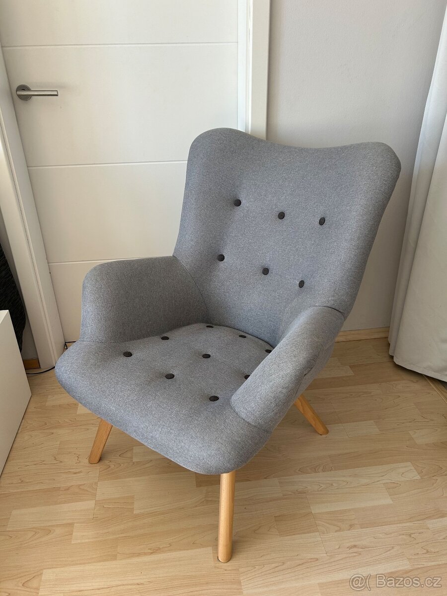 Křeslo ušák šedé