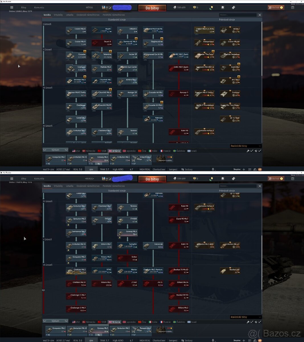 War Thunder účet