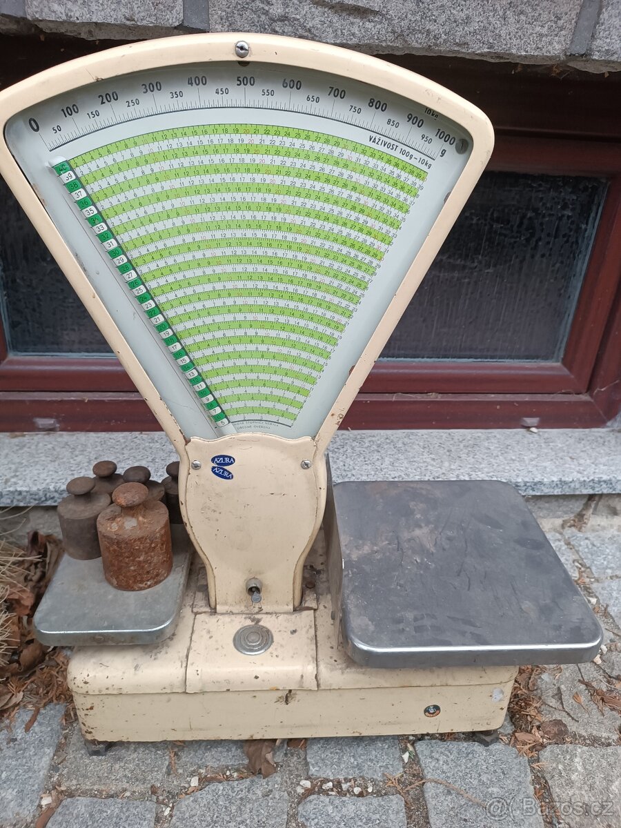 Stará kupecká váha Transporta + závaží