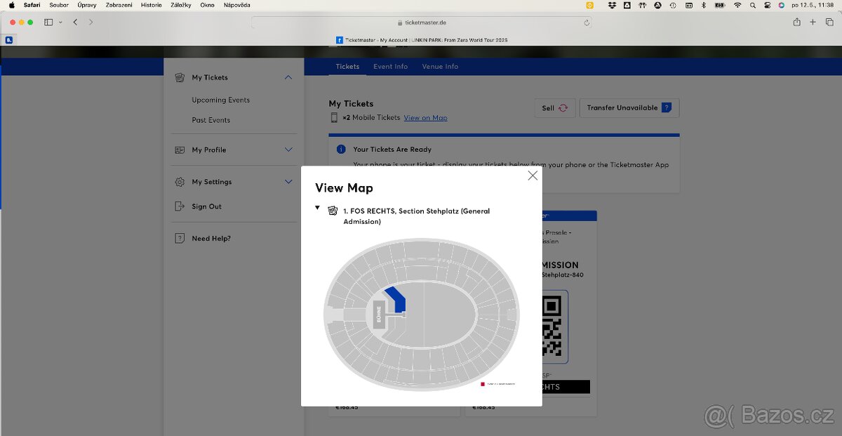 Prodám dvě vstupenky / Linkin Park / Berlin / 18.6.2025