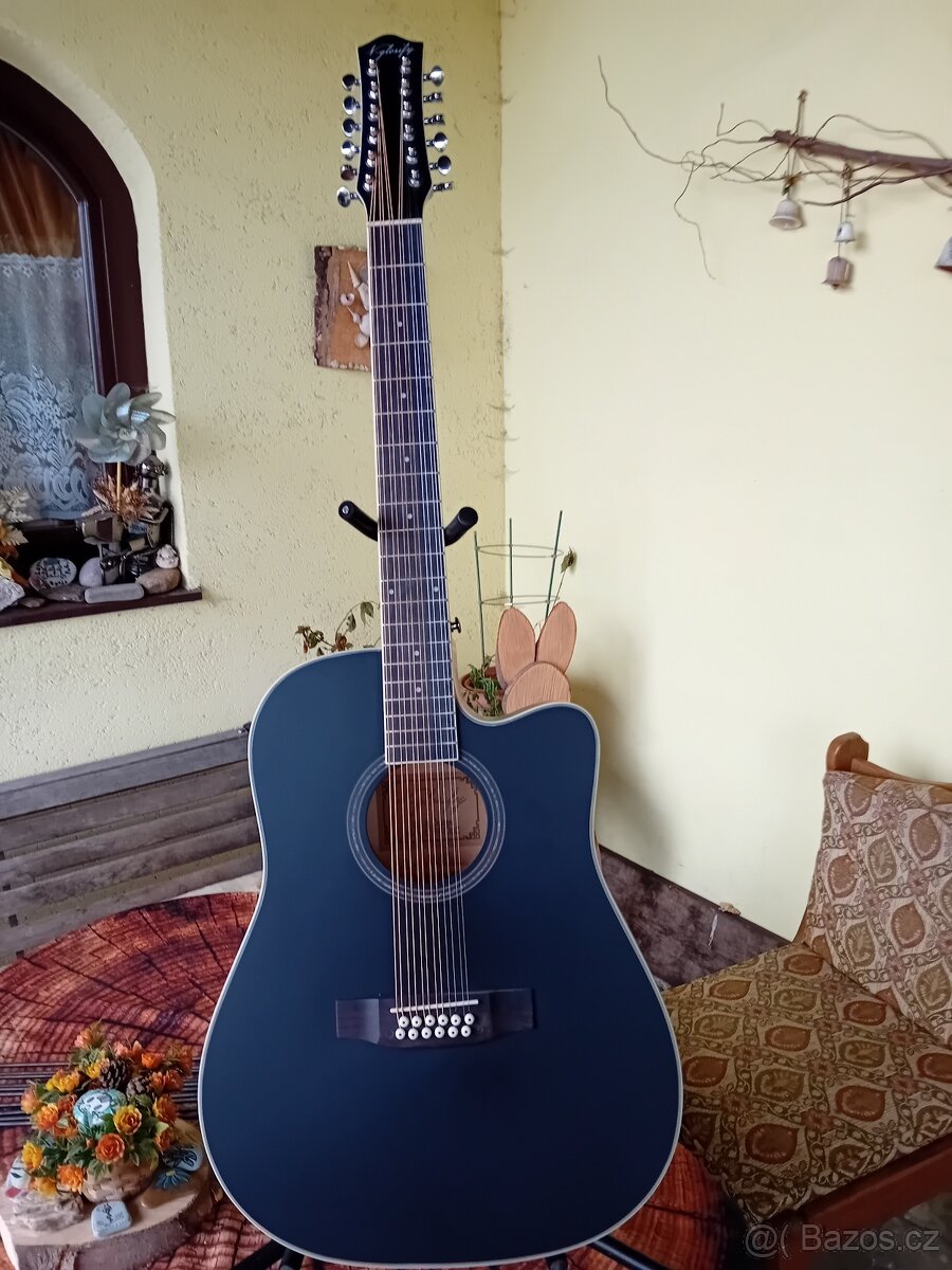 12-ti strunná elektroakustická kytara