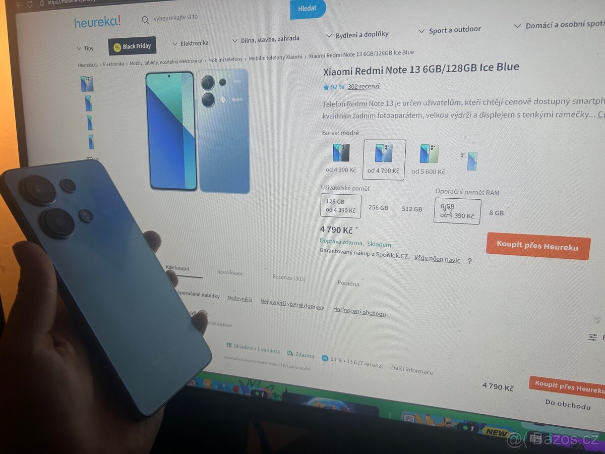 Redmi Note 13 – 8 GB RAM / 128 GB úložiště, Ice Blue, 120 Hz