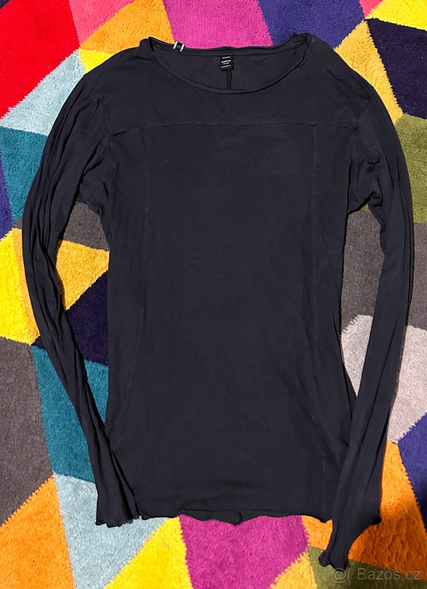 REPLAY SLIM STYLOVÉ PÁNSKÉ KRÁSNÉ TRIKO M(IDEÁLNĚ L)