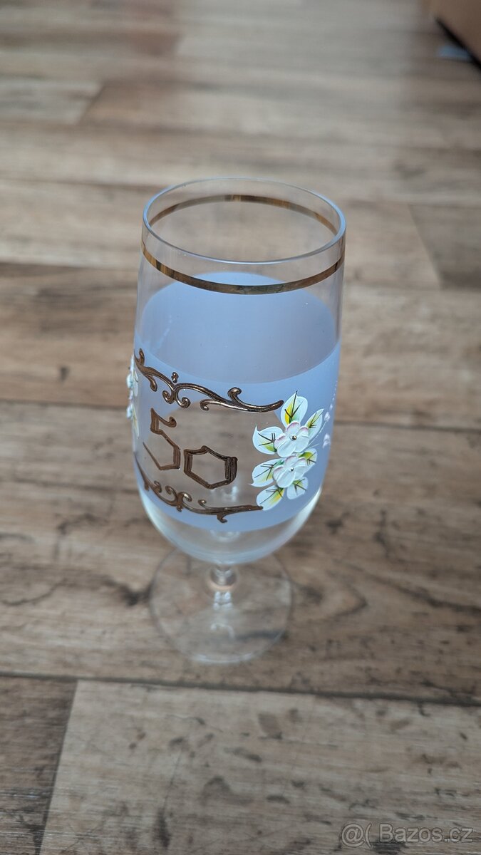 Dárková jubilejní sklenice "50"