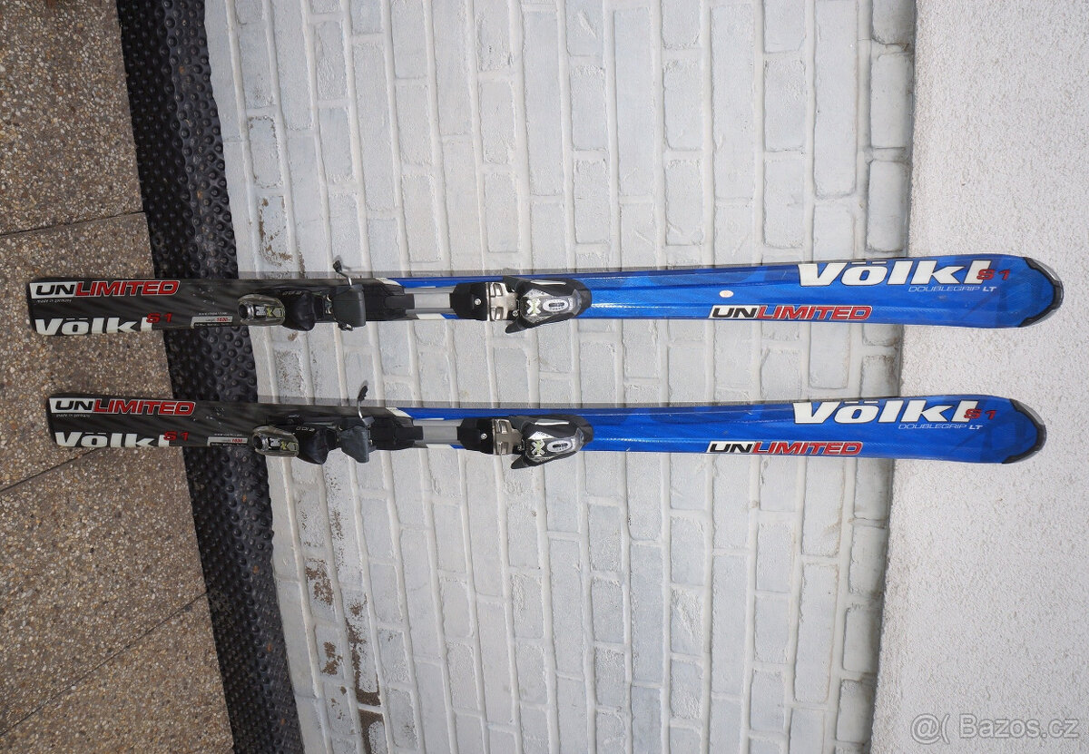 Málo jeté lyže 163 cm Volkl, bezvadný stav.
