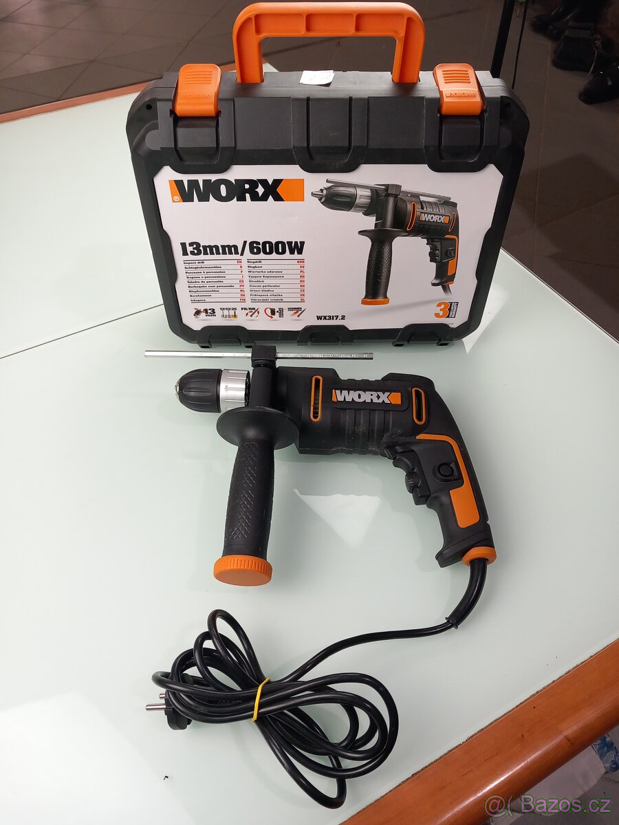 Worx Příklepová vrtačka, 600 W