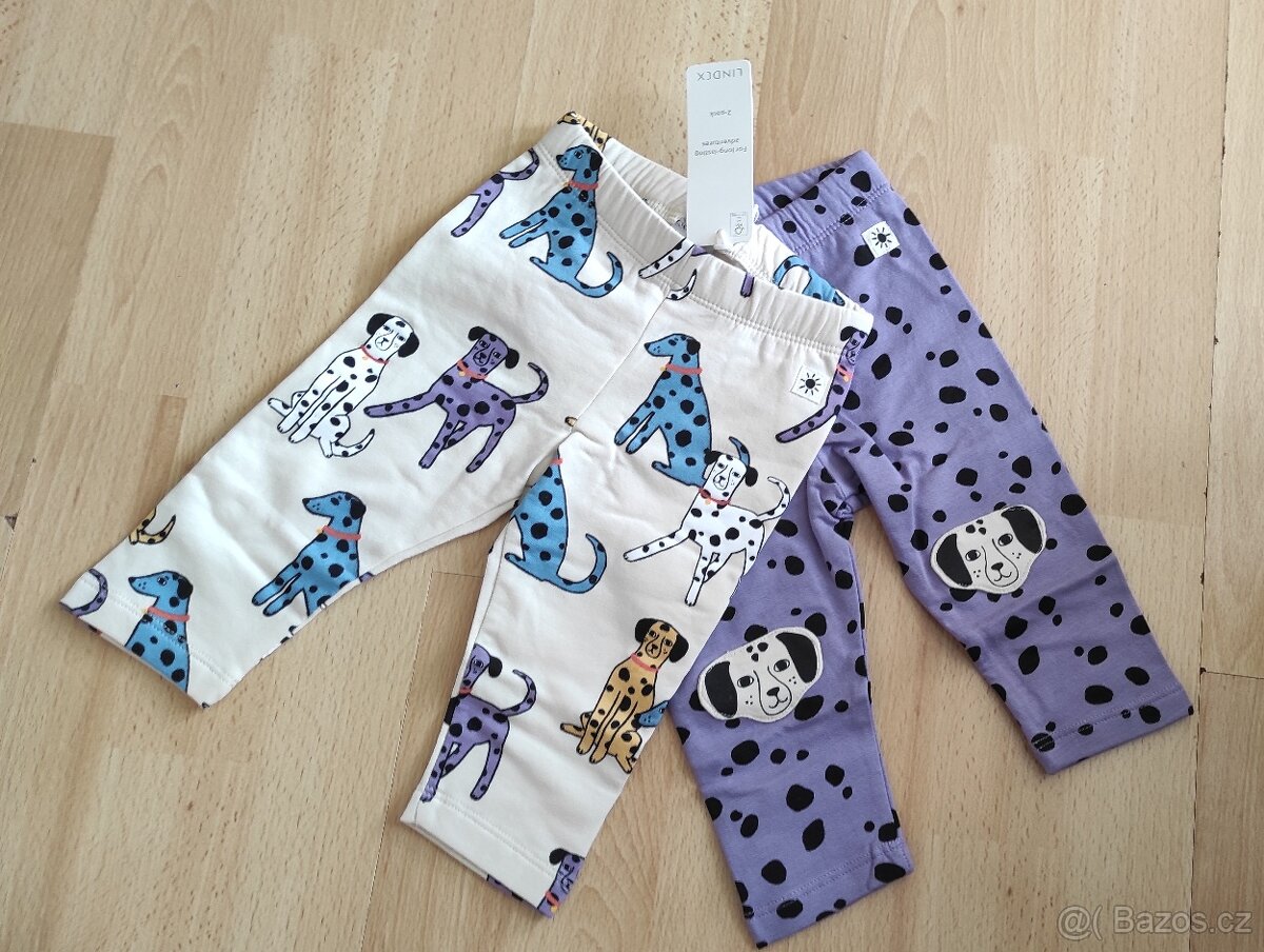 Dvoje legíny s dalmatiny Lindex vel. 68