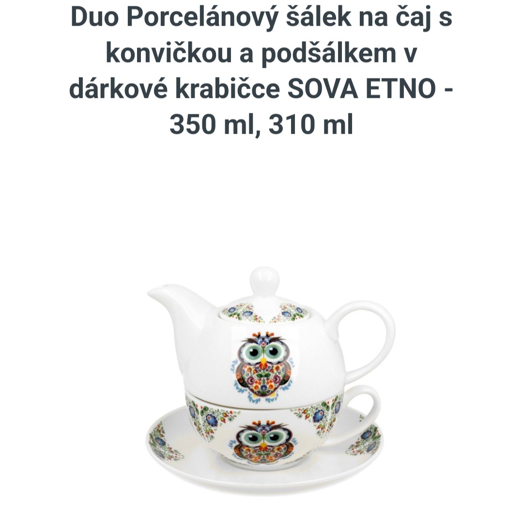 Porcelánový hrneček s konvičkou